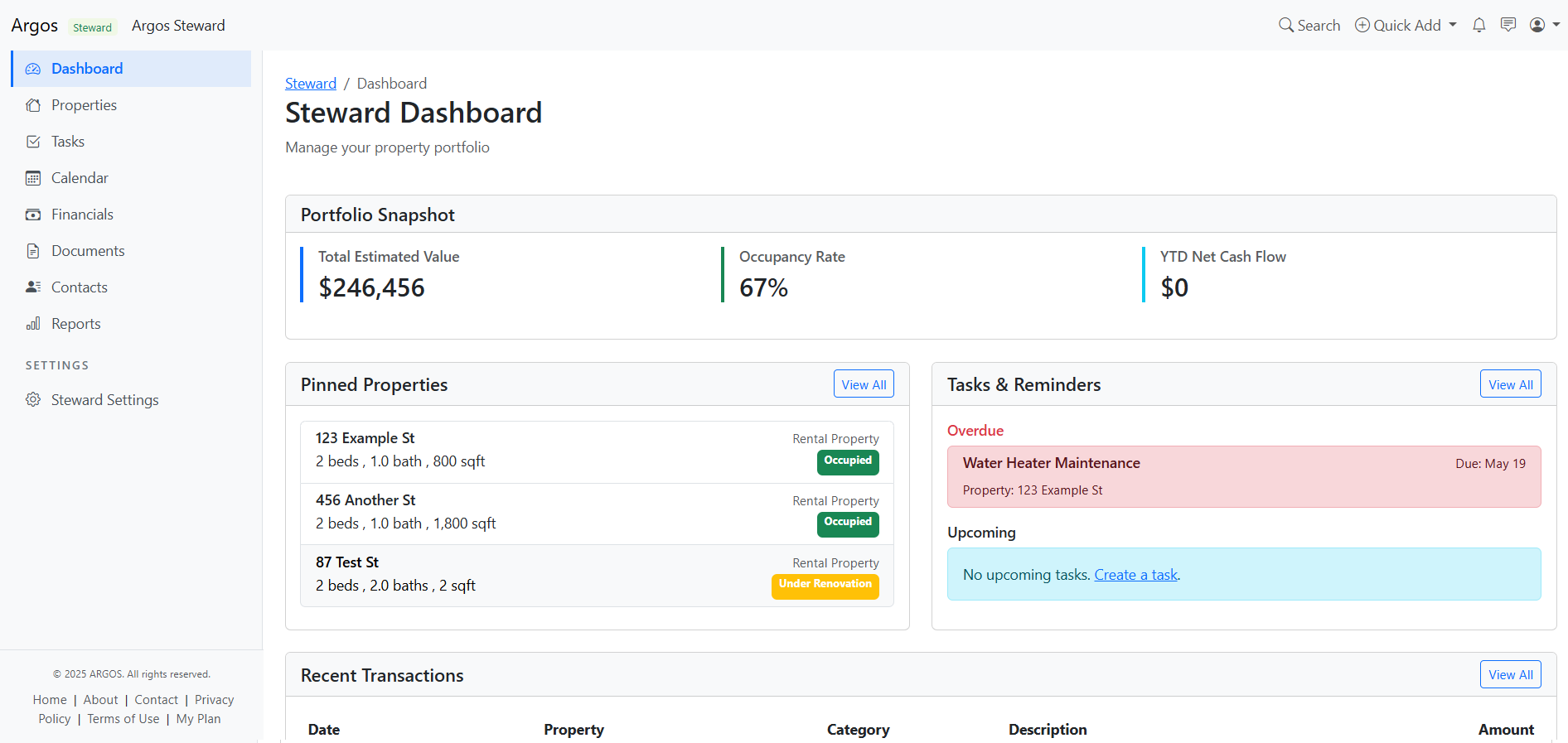 Argos project screenshot